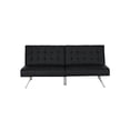 thumbnail image 2 of Hometrends Evie Black Faux-Leather Convertible Futon, 2 of 9
