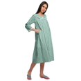 thumbnail image 3 of Moomaya Chemise de Nuit en Coton pour Femmes Imprimée à Col Rond avec Patte de Boutonnage, 3 of 6