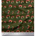 thumbnail image 1 of Soimoi Green Poly Georgette Fabric Text & Paint Brush Art & Craft Print Sewing Fabric Yard 42 Inch Wide, 1 of 3