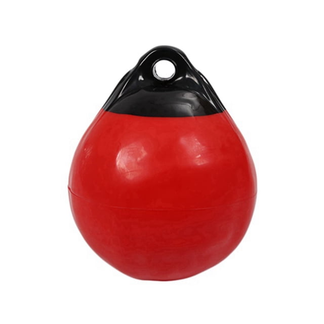 Bouée d'Ancre Ronde en PVC Robuste Boat Fender, Pare-Chocs de Quai, Protection Gonflable, Bouée d'Amarrage Marine Rouge avec accents Noirs. Fabriquée en PVC durable avec Protection UV, Résistance à la corrosion et Trous d'Oeil Renforcés pour Suspension Verticale Ou Horizontale. Mesure Environ 25x31 cm, Convient aux yachts, speedboats, marinas et Plateformes Flottantes.