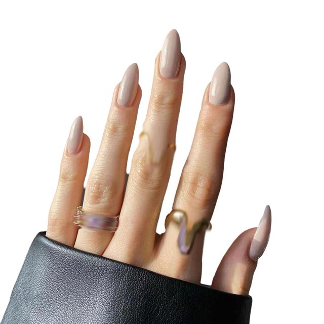 RYGRZJ Autocollants pour Ongles Couleur Unique, Autocollants pour Ongles Finis, Longueur Moyenne