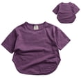 thumbnail image 2 of Hauts d'Été pour Filles, T-Shirts Classiques Coupe Ample, Manches Courtes, Col Rabattu, Volants, Col Rond, Blouse de Printemps pour Garçon 12-24M, 2 of 7