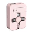 thumbnail image 2 of Retractable 3-in-1 Data Cable With Mirror Cell Phone Bracket Fast Charging One-Three Storage Charging Cable, 2 of 4