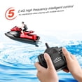 thumbnail image 4 of 809 High-Speed 2.4GHz RC Motorboat with Dual Brushed Motors, ABS Waterproof Shell, 20km/h Max Speed, 80m Control Range, 2 Rechargeable 3.7V 500mAh Batteries (Red/Blue Option), 4 of 6