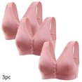 thumbnail image 2 of Timegard 3pc Front Closure Bras for Women Plus Size Wirefree Full Coverage Comfort Everyday Bralette, 2 of 3