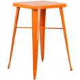 thumbnail image 1 of Flash Furniture Table de Bar Carrée en Métal de 28 Pouces Orange, 1 of 9