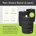 thumbnail image 2 of Good Ideas Rain Wizard 50 Gallon Plastic Rain Barrel with Brass Spigot (3 Pack), 2 of 11