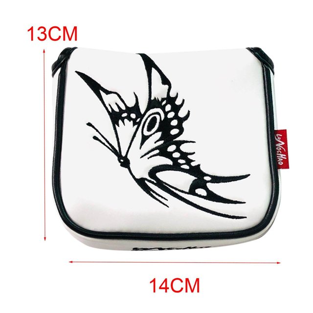 fastboy Universel Golf Maillet Putter Couvre-Chef Carré Magnétique Fermeture Garde Papillon Blanc
