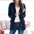 thumbnail image 2 of Kcodviy Sweaters Womens Open Sleeve Women Wool Long Sweater Knit Boho Long Patchwork Front Open Coat Cardigan Pockets Front Long Sweater Coat with Pockets Sweater, 2 of 5