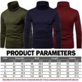 thumbnail image 3 of Homme Chandail à Manches Longues Col Montant Col Roulé Extensible Ajusté Basique T-Shirt Tee Haut m -2TG, 3 of 4