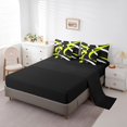 thumbnail image 3 of Erosebridal Geometric Stripe Bedding Sets Twin Size,Abstract Artwork Comforter Sets with Sheets,Geometry Lines Decor,Reversible,7pcs, 3 of 5