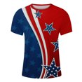 thumbnail image 4 of RKSTN Shirts Mens Manches Courtes Mode Manches Courtes Col Rond Imprimé T-Shirt Tops Blouse Hawaiian Shirts for Men, 4 of 5
