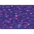 thumbnail image 1 of Ahgly Tapis Rectangulaire Lavable en Machine Intérieur Transitionnel Violet Vif, 5 Pieds x 7 Pieds, 1 of 7