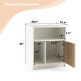thumbnail image 2 of Gymax 2 Pcs Tables de Nuit Tables d'Appoint Bout de Canapé avec Tablette de Rangement pour Chambre Salon, 2 of 10