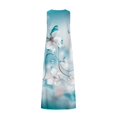 thumbnail image 4 of Robes d'Été pour Femmes 2023 Mode d'Été Tendance pour Femmes Robe Imprimée à Col en V Sans Manches à Enfiler avec Poches Combinaison Robe en Liquidation, 4 of 5