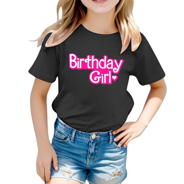 Birthday Girl Themed Printed Party For Toddlers T Shirt