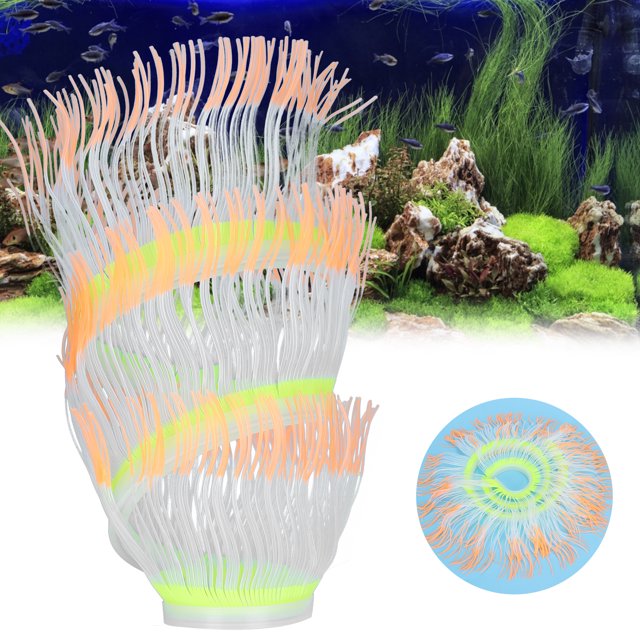 Artificial Anemone Coral, Ocean Durable Non- Aquarium Coral Decor Simulation Silicone With Unique Scenery For Fish For Aquarium