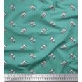 thumbnail image 1 of Soimoi Moss Georgette Fabric Floral Block Printed Craft Fabric by The Yard 42 Inch Wide, 1 of 3