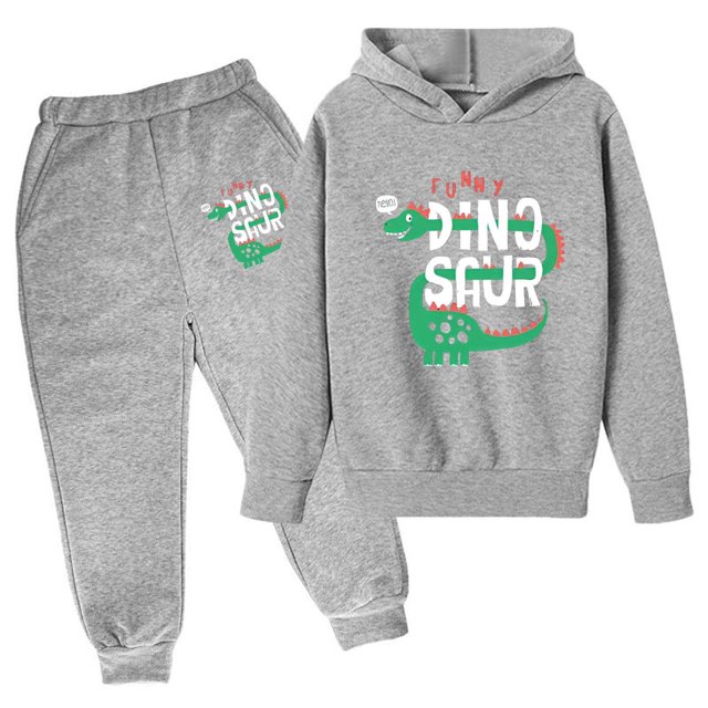 WEIYLL Boys Outfits Sets Winter Pullover Hoodie Printed Long Sleeve Red Suits 3-4 Years