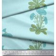 thumbnail image 3 of Soimoi Georgette Viscose Fabric Leaves & Floral Block Print Sewing Fabric Yard 42 Inch Wide, 3 of 3