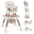 thumbnail image 1 of Gymax 16-in-1 Baby High Chair w/ Activity Center Booster Seat Building Block Table White, 1 of 10