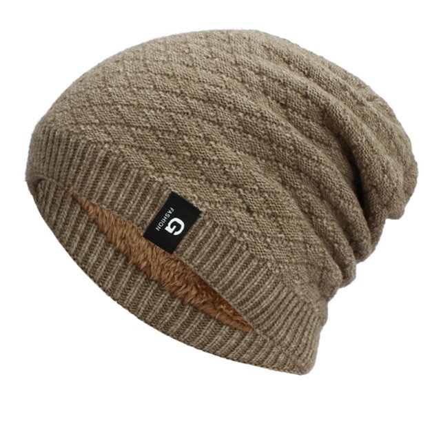 Womens and Mens Diamond Check Sweater Cap Men's Cycling Soft Knit Cap