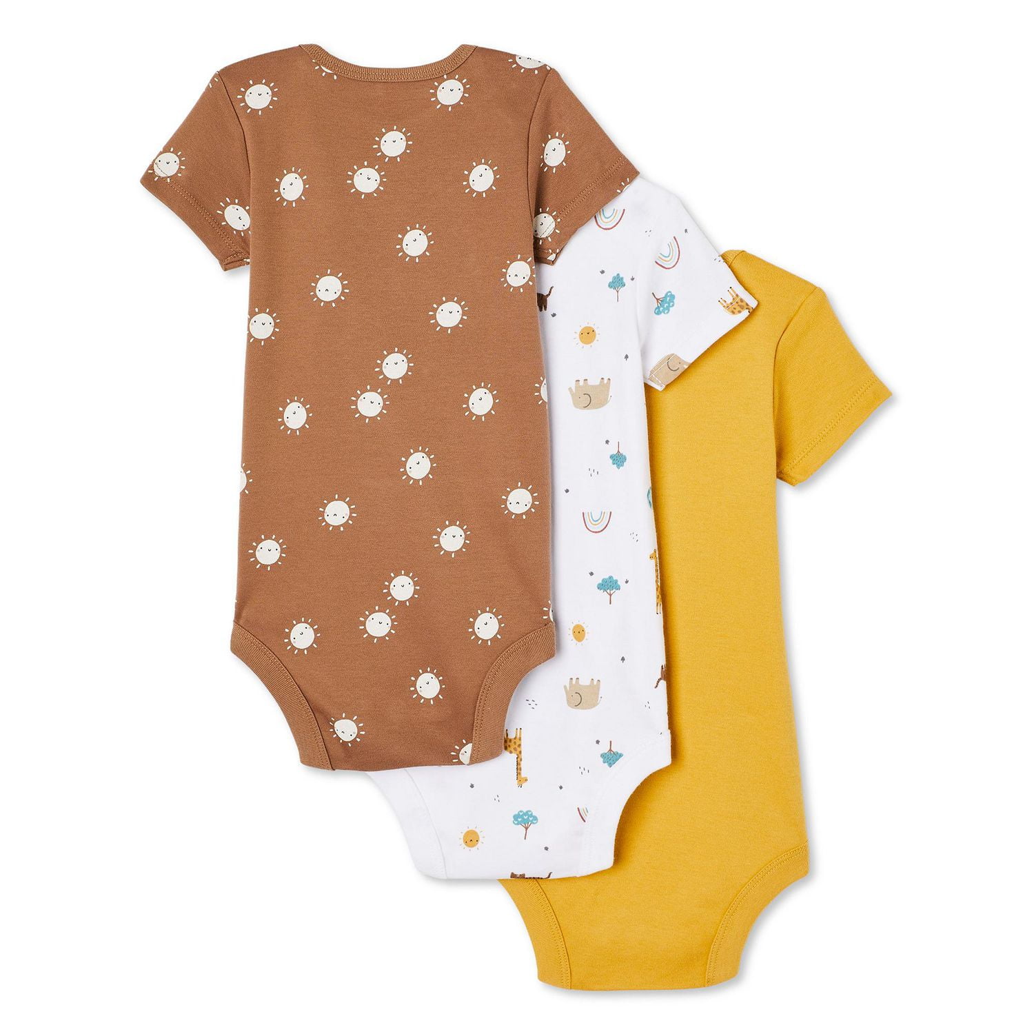 Lot de 3 cache-couches layette unisexe 100 % coton George pour nourrissons