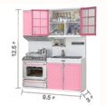 thumbnail image 5 of Kids Pretend Play Kitchen Toy Set with Stove & Cupboard for Role Play Cooking Games, 5 of 5