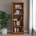 thumbnail image 2 of Amherst 30"Wide Solid Wood Transitional 5 Shelf Bookcase in Light Golden Brown, 2 of 8