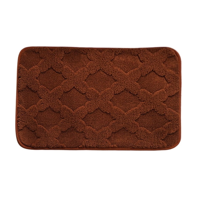 Dvruxg Thickened Absorbent Bathroom Mat – Non-Slip Soft Velvet Floor Rug for Toilet, Restroom & Bedroom, Easy-Care Polyester Door Mat with Anti-Slip Backing