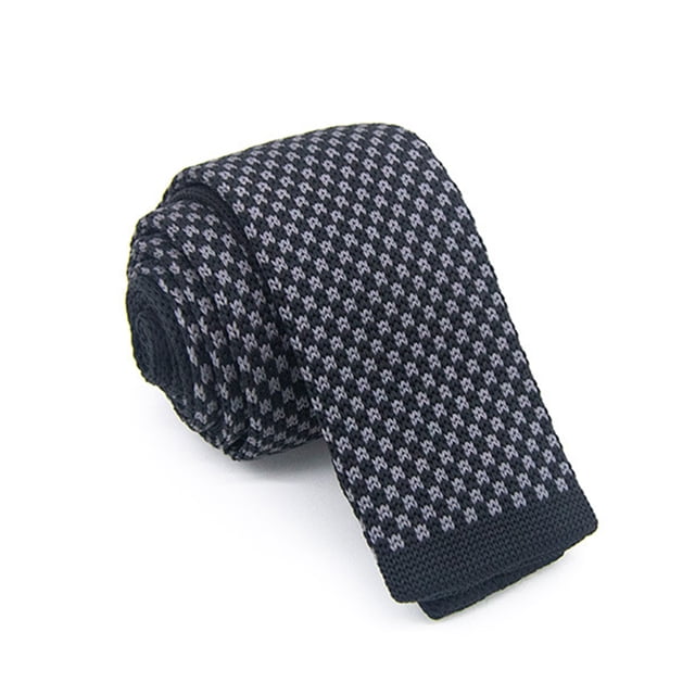 pitrice Cravate Mince pour Homme, Mince, Unie, Formelle, Tricotée