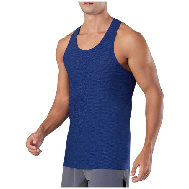 Plebaso Mens Tank Tops Summer Workout Sleeveless Muscle Shirts Athletic Gym Running Tops for Bodybuilding