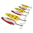 thumbnail image 3 of Kit d'appâts Lucky Strike Baitworks Bass et Truite Devil 6 pièces + Rouge & Blanc, Jaune Rouge Diamant + Cuillères à pêche Devil Bait, 3 of 5