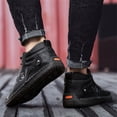 thumbnail image 4 of LSLJS Espadrilles pour Hommes, Chaussures pour Hommes Montantes d'Extérieur Chaussures Décontractées pour Hommes Chaussures en Cuir Ajustées, 4 of 9