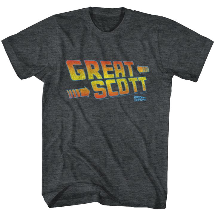 Back To The Future Grand Scott Noir Chiné T-Shirt pour Adulte 4Xlt