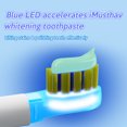 thumbnail image 3 of iMusthav Travel Sonic Electric Toothbrush for Adults, Battery Operated Foldable Toothbrush, Blue LED Light & Whitening Toothpaste, 3 Modes, Smart Timer, 6 Replacement Brush Heads, 3 of 8