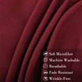thumbnail image 3 of 2pcs Pillowcases Soft Microfiber,No Wrinkle,Standard, Wine Red Pillow Case Cover, 3 of 10