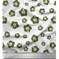 thumbnail image 1 of Soimoi Green Poly Georgette Fabric Floral Printed Fabric 1 Yard 42 Inch Wide, 1 of 3