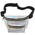 thumbnail image 1 of Women Workout Pouch Reflective Faux Leather Fanny Pack Cross Body Bag for Ladies, 1 of 6