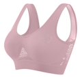 thumbnail image 1 of Women's Rhinestone Sports Bra - Hollow Back Design w/ Wide Strap Support | Anti-Sagging Wireless Bra for Workouts & Mature Figures, 1 of 2