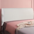 thumbnail image 4 of Linnome Full Wrap Bedhead Cover Stretchable Dustproof Headboard Protector Soft Padded Bed Head Cover with Elastic Hem for 71 Inch Bed White, 4 of 6