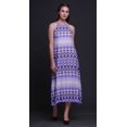 thumbnail image 2 of Bimba Robe Teinture sur Nœuds Décontractée Longue Dos Nu à Col Licou pour Femmes, Robe de Plage Imprimée - Grand, 2 of 6