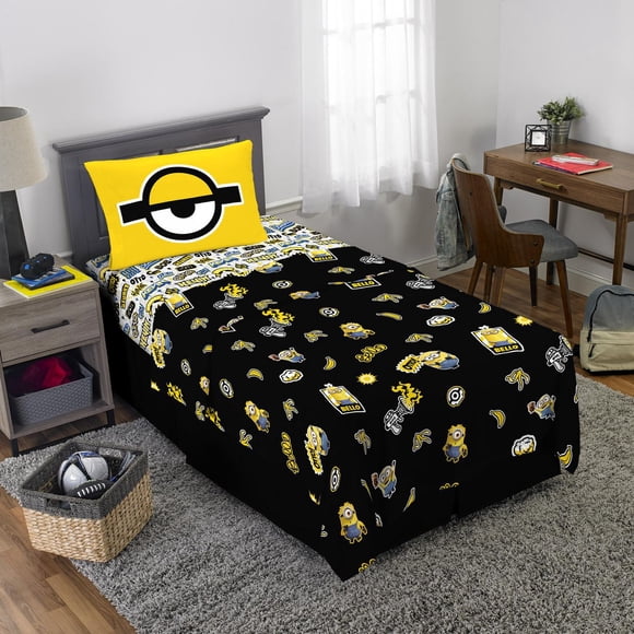 Minions Black Gold Twin/Single Sheet Set