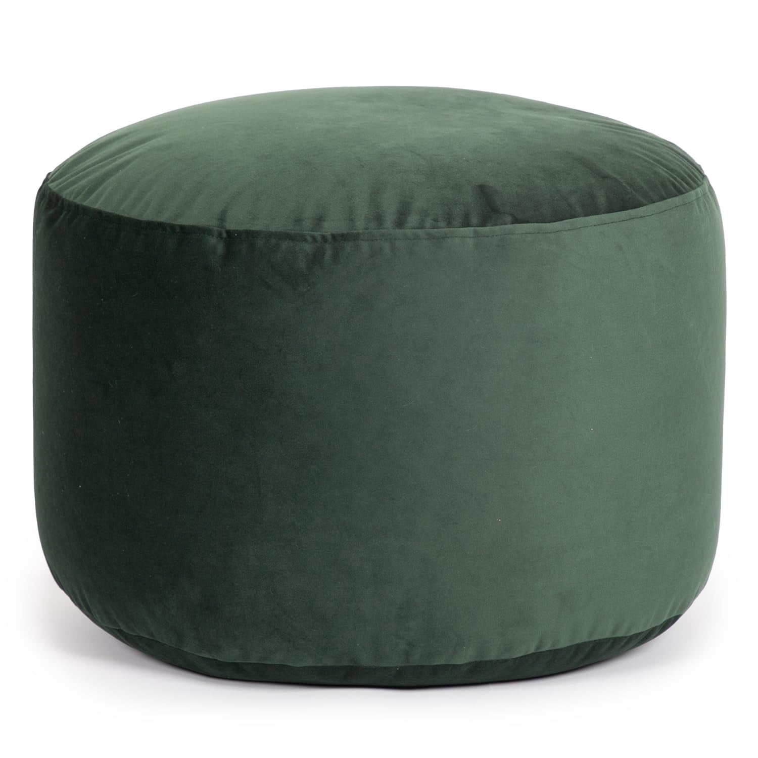Pouf Belgique Vert forêt Velours – Coussin de sol, pouf en polystyrène doux, accessoire durable et léger pour salon ou bureau