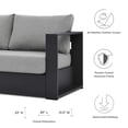 thumbnail image 2 of Modway Tahoe Outdoor Patio Powder-Coated Aluminum 2-Piece Set in Gray Gray, 2 of 10