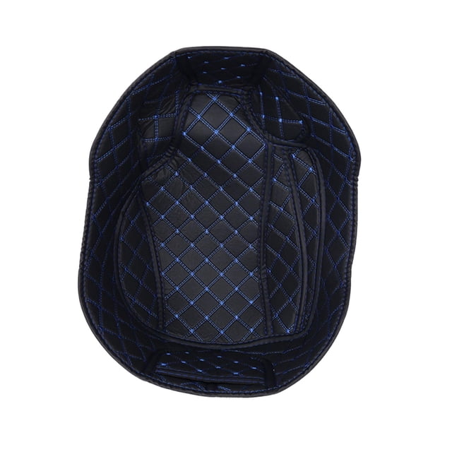 Terraxo Motorcycle Seat Cushion, Motorcycle Seat Trunk Insert, Seat Pad Part Holder Replacement with High-Quality PU Cover, Separate Storage Compartment And V blue line