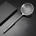 thumbnail image 1 of ZZkhGO Stainless Steel Colander, 304 Large Mesh Kitchen Filter Spoon, Long Handle Oil Strainer for Soup Noodles, 1 of 3