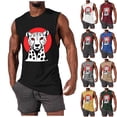 thumbnail image 1 of JDQJBZ Débardeurs pour Hommes Été Couleur Unie Col Rond Sans Manches Hauts Vêtements de Gym, 1 of 5