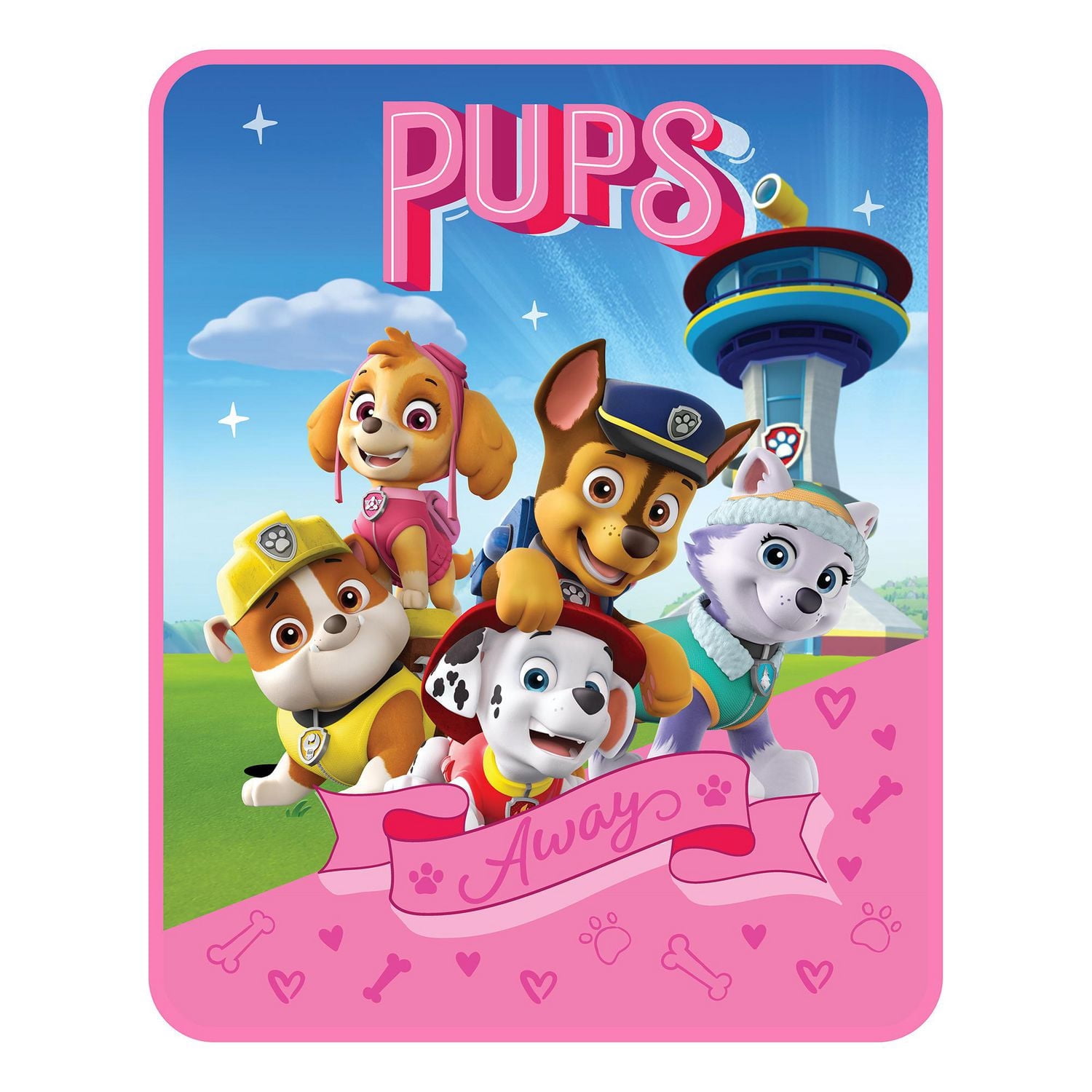 Jeté doux et soyeux Paw Patrol "Always Pups"