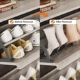 thumbnail image 2 of Armoire à Chaussures en Bois à Tiroir Rabattable – Organisateur de Rangement Mural Caché avec Tablettes Ajustables, MDF Imperméable pour Entrée/couloir, Contient 8 à 20 Paires, 2 of 7